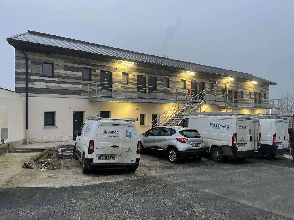 Ossature bois-isolation-bardage-Emmaus-Saint-Quentin